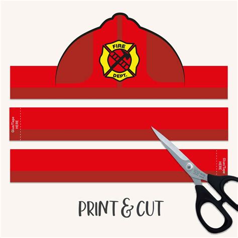 Printable Firefighter Hat