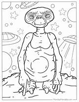 Et Coloring Pages Printable Kids Space Extra Sheets Para Terrestrial  sketch template