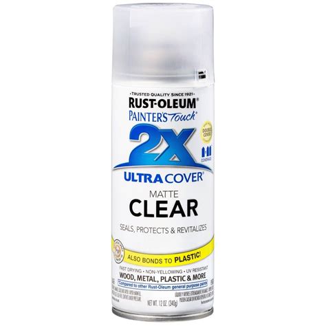 Rust-Oleum 12oz 2X Painter's Touch Ultra Cover Matte Clear Spray Paint ...