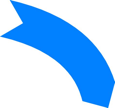 Blue Curved Arrow Png