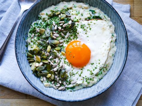 Savoury Oat Porridge with Greens + An Egg | Nourish Every Day