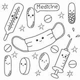 Premium Vector  Medicine Theme coloring Book Page For Kids sketch template