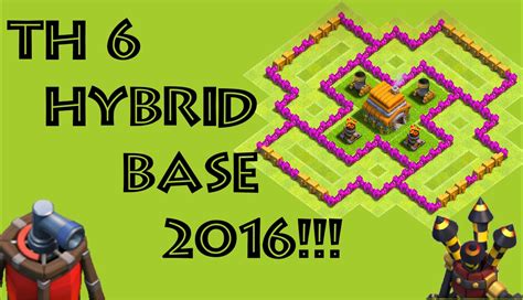 townhall 6-best hybrid base-2016-clash of clans!!!(coc th6 hybrid base ...