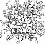 Mandala Di Coloritura Della Primavera Illustrazione Vettoriale  sketch template