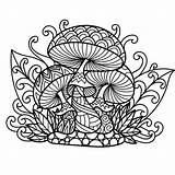Mushroom Mandala Coloring Pages Stock Illustrations – 8  sketch template