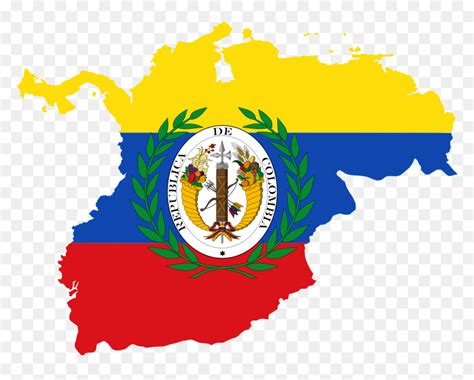 Gran Colombia Flag Map , Png Download - Flag Gran Colombia, Transparent Png - vhv