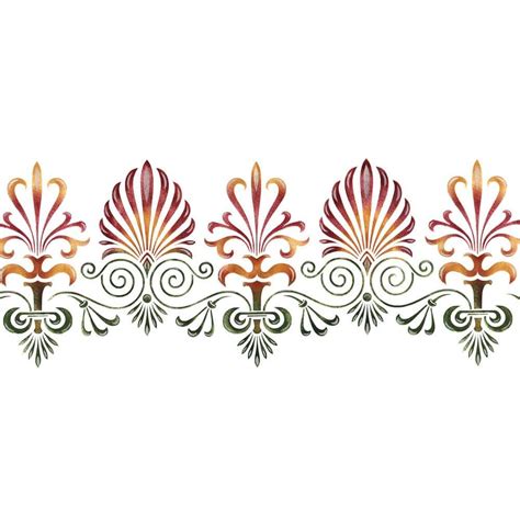 Designer Stencils Formal Border Wall Stencil DEE522R - The Home Depot