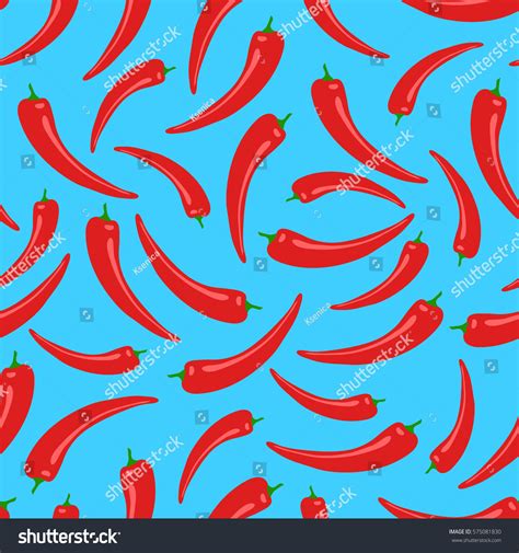 Hot pepper on a blue background. Seamless - Royalty Free Stock Vector 575081830 - Avopix.com