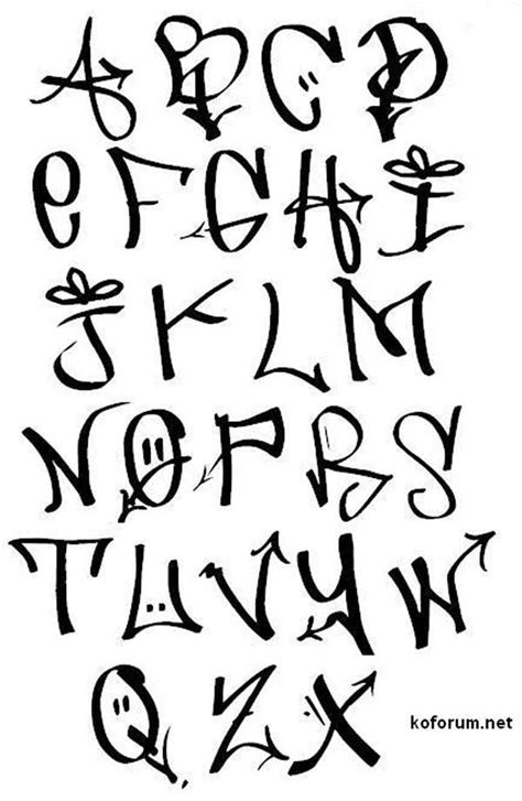 Graffiti Alphabets With Arrows