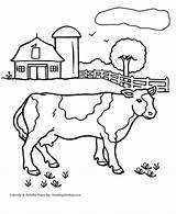Milking Cow Coloring sketch template