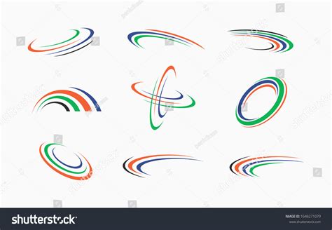 Swoosh Icon Logo Template Set Various Stock Vector (Royalty Free) 1646271079