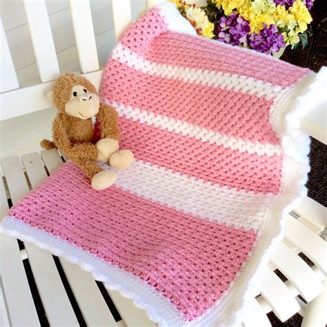 Easy Baby Blanket Crochet Pattern Beginner or Intermediate