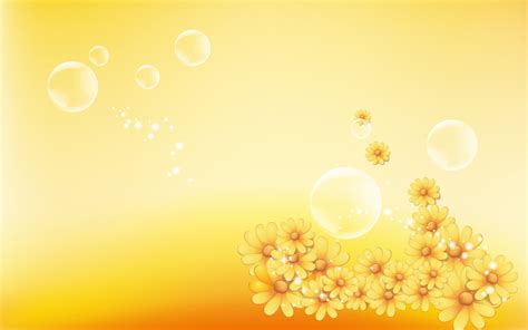 Yellow Floral Vector Background