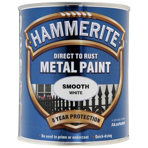 Hammerite Metal Paint 750ml - Smooth White | DIY - B&M