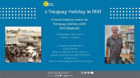 A Torquay Holiday in 1851 - A local history event at Torquay Library with Phil Badcott, Torquay ...