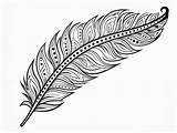 Tribal Feather Coloring Sheet  Page sketch template
