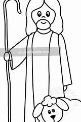 Jesus The Good Shepherd Coloring Page sketch template