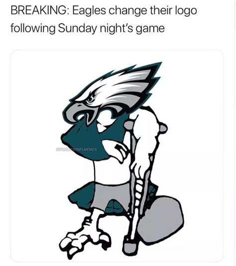 an image of the philadelphia eagles mascot with text that reads, breaking eagles change their ...