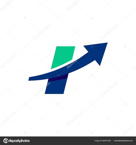 Acceleration Logo Design Template Initial Letter Arrow Logo Graphic Design Stock Vector by ...