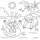 Swim Coloring Page sketch template