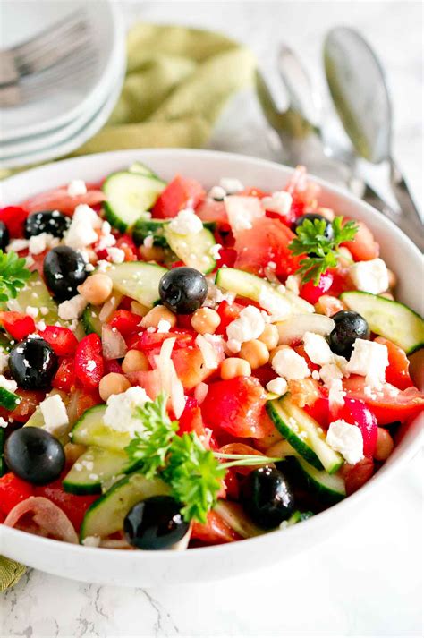 Best Greek Salad - Easy Mediterranean Salad | Delicious Meets Healthy