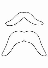 Mexican mustache template  Coloring Page sketch template