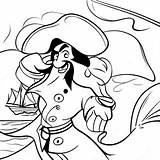 Captain Hook With Pirate Ship Coloring Page 46203 37036 sketch template