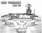 CVN 75 Truman Aircraft Carrier Ship Coloring Pages  sketch template