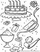 Coloring Pages Birthday Party sketch template