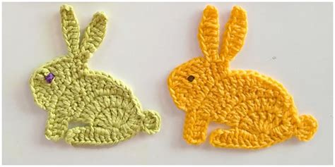 Crochet bunny rabbit applique - Crochet Kingdom