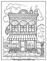 Restaurant Coloring Pages Free Downloads  Sheets For Kids sketch template