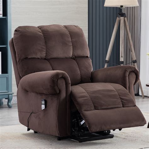 Power Recliner Lift Chair, Elderly Sofa with Heat Therapy and Massage, Soft Electric Lift ...