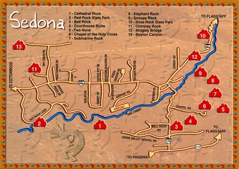 postcard - Sedona AZ map - a photo on Flickriver