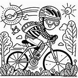 Cyclist coloring page Download Or Print For Free sketch template