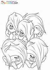 Dibujos De Trolls 3 Todos Juntos para Colorear sketch template