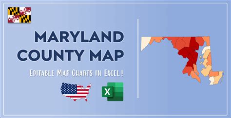 Maryland County Map and Population List in Excel