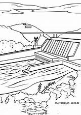Water Dam Coloring Pages Sketch Page sketch template
