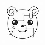 Nose Coloring Page Pages Bear Online sketch template