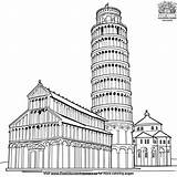 Leaning Tower Of Pisa Coloring Pages sketch template