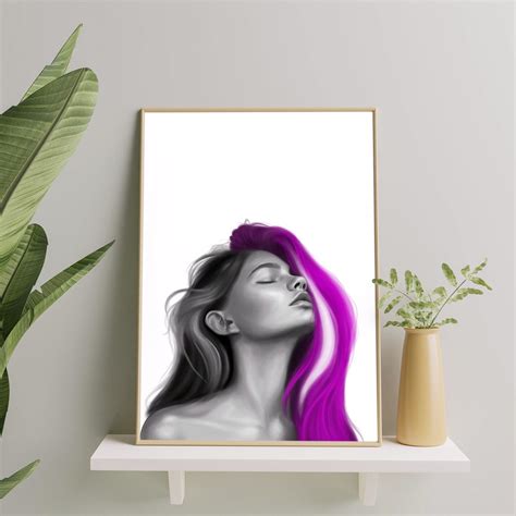 Asexual Girl Art Print Asexual Flag Wall Art Poster Ace Girl - Etsy