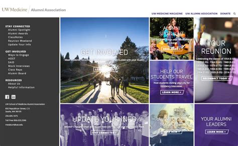 UW Medicine Alumni Website – Ann Wolken Design