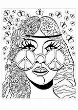 Trippy Printable Coloring Pages sketch template