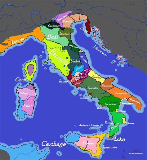Map of Italic tribes - Italic Roots