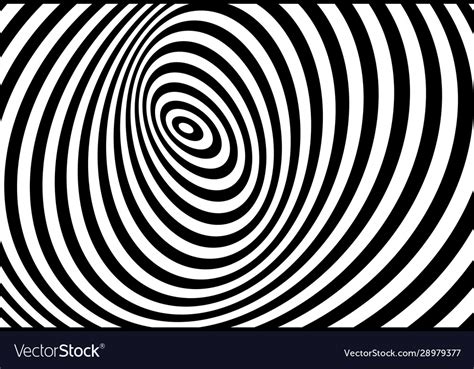 3d twisted circle black and white optical illusion