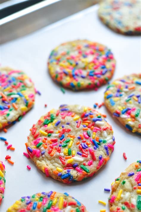 Chewy Sugar Cookies with Sprinkles - Katie Gets Creative