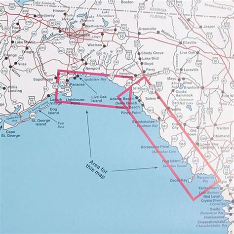 Top Spot Fishing Map N231, Panacea to Apalachee Bay Area