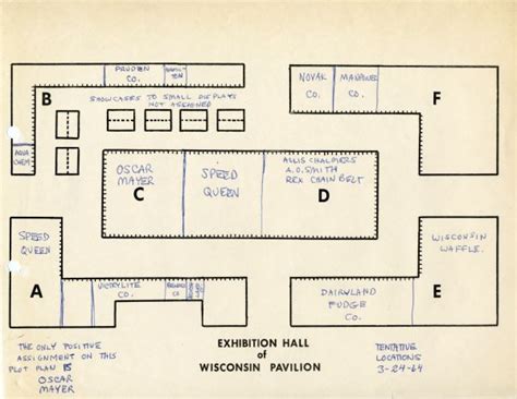 Exhibition Hall Floor Plan | Manuscript | Wisconsin Historical Society