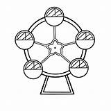 Ferris Wheel 3 sketch template
