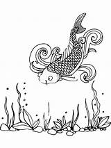 Koi Fish coloring Pages  ColoringLib sketch template