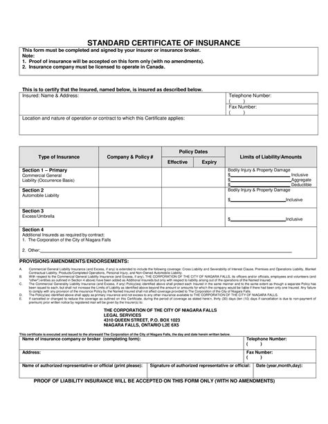Certificate Of Insurance Template Edit You Form And Download Or Convert To Word.Printable ...